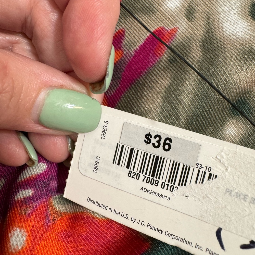 NWT PERFECT for SPRING/SUMMER  TROPICAL PRINT MOCK WRAP SKIRT  SIZE: 6     #6 - Picture 5 of 6